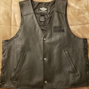 Harley Davidson Leather Vest / XL